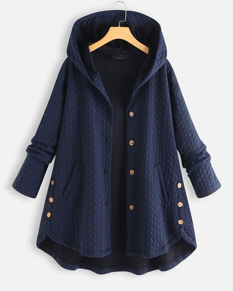 Women's Hooded Jacket | Adjustable Hood & Easy Button-Up