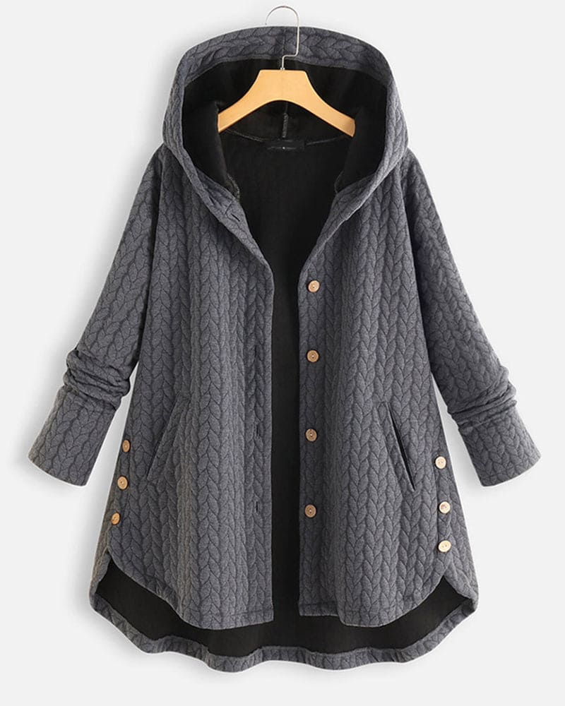 Women's Hooded Jacket | Adjustable Hood & Easy Button-Up