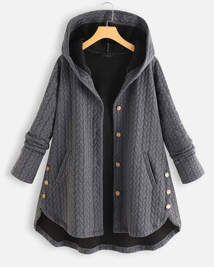 Women's Hooded Jacket | Adjustable Hood & Easy Button-Up