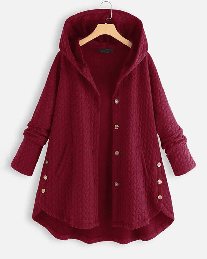Women's Hooded Jacket | Adjustable Hood & Easy Button-Up