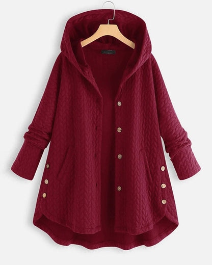 Women's Hooded Jacket | Adjustable Hood & Easy Button-Up