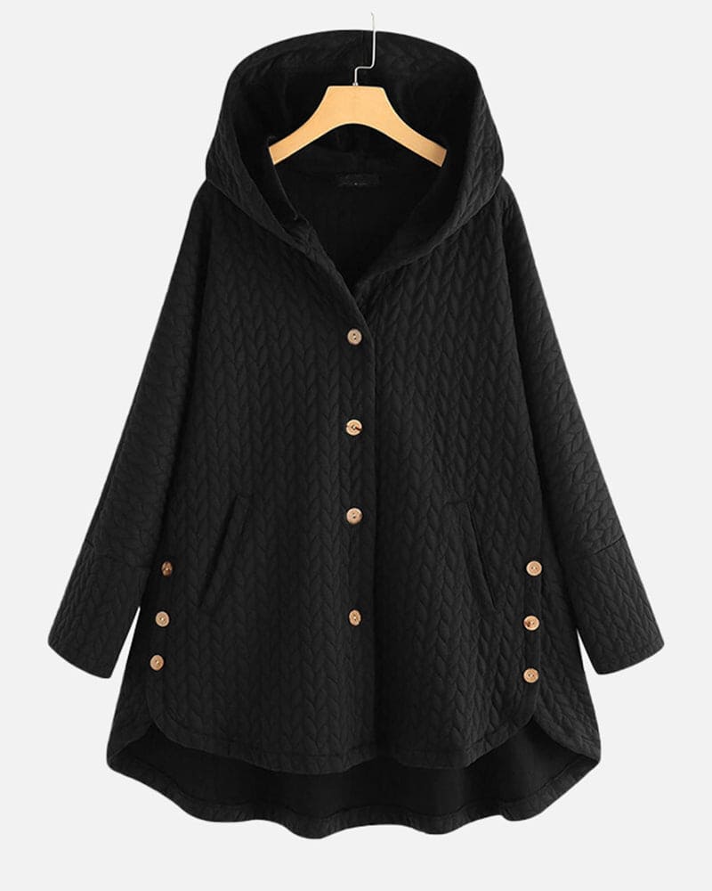 Women's Hooded Jacket | Adjustable Hood & Easy Button-Up