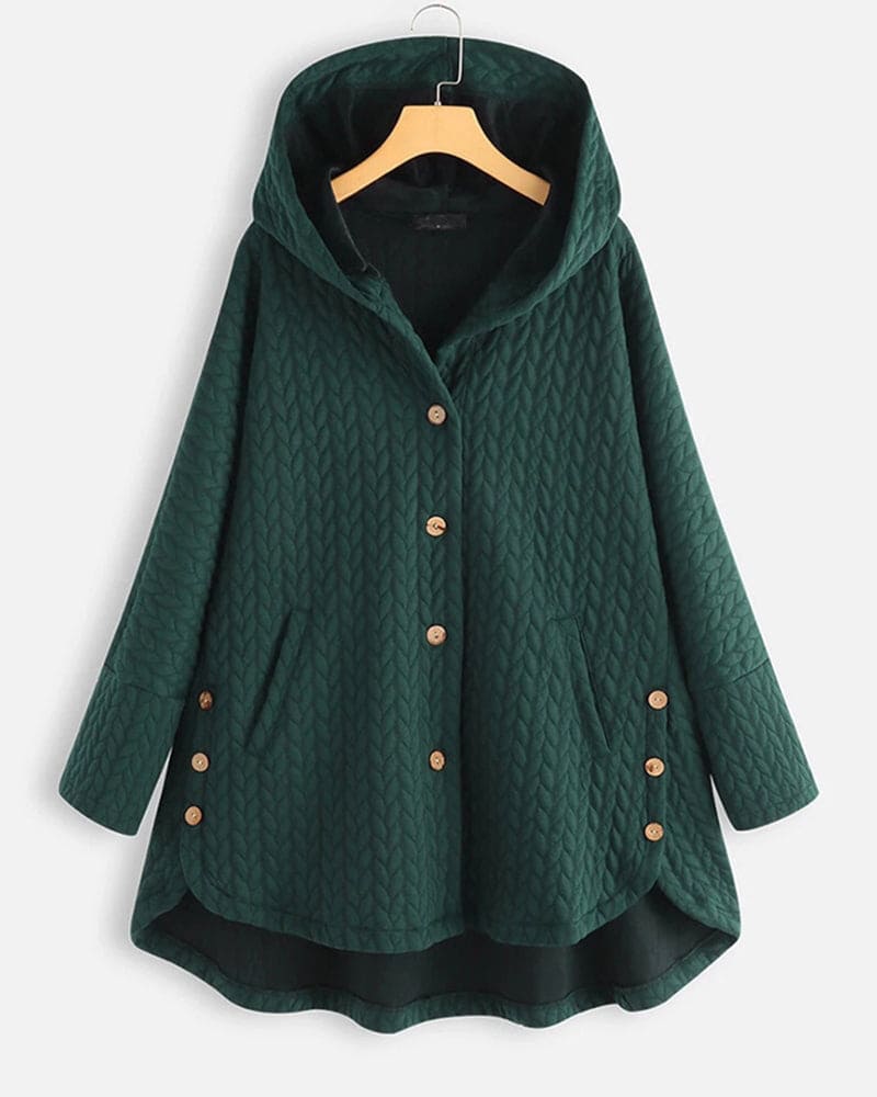 Women's Hooded Jacket | Adjustable Hood & Easy Button-Up