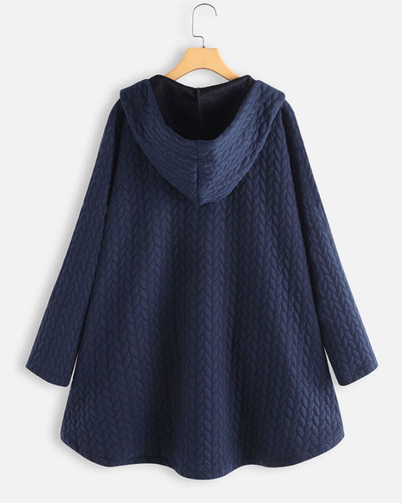 Women's Hooded Jacket | Adjustable Hood & Easy Button-Up