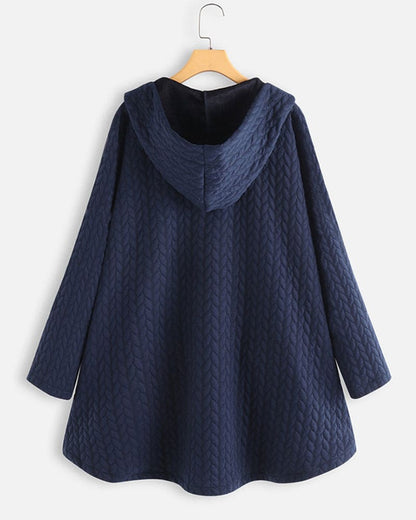 Women's Hooded Jacket | Adjustable Hood & Easy Button-Up