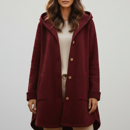 Women's Hooded Jacket | Adjustable Hood & Easy Button-Up