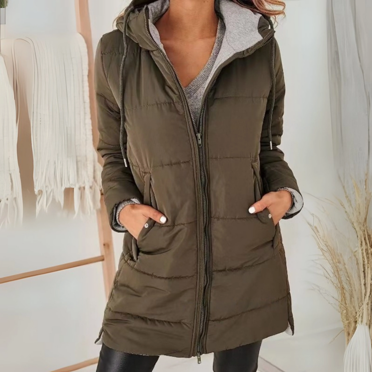 Women's Hooded Jacket | Warm & Wind Resistant