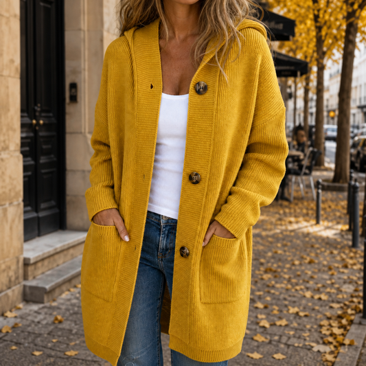 Women's Hooded Knit Cardigan | Button-Front & Warm