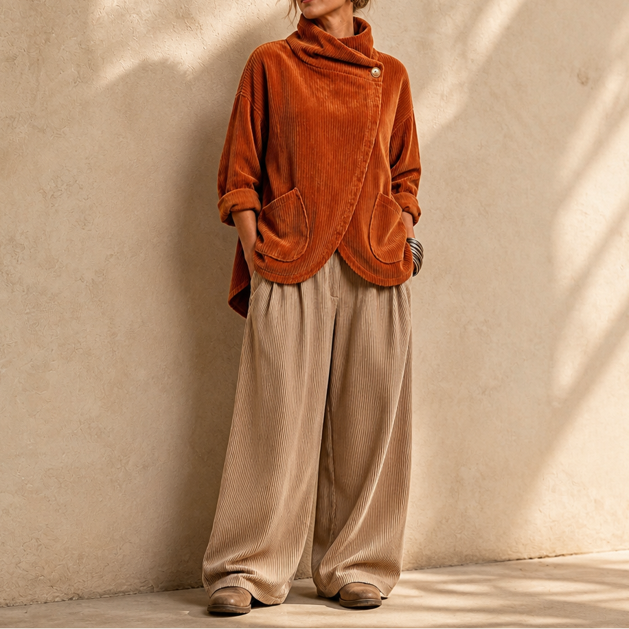 Women's Hooded Poncho | Angled Hem & Cosy Warmth