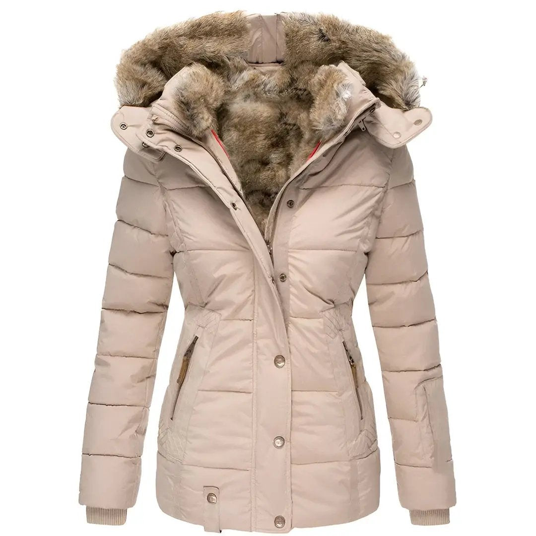 Women's Hooded Puffer Jacket | Warm & Wind Proof