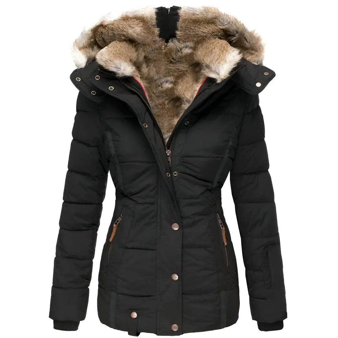 Women's Hooded Puffer Jacket | Warm & Wind Proof