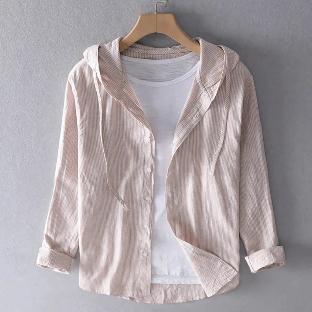 Women's Hoodie | Button-Front & Striped
