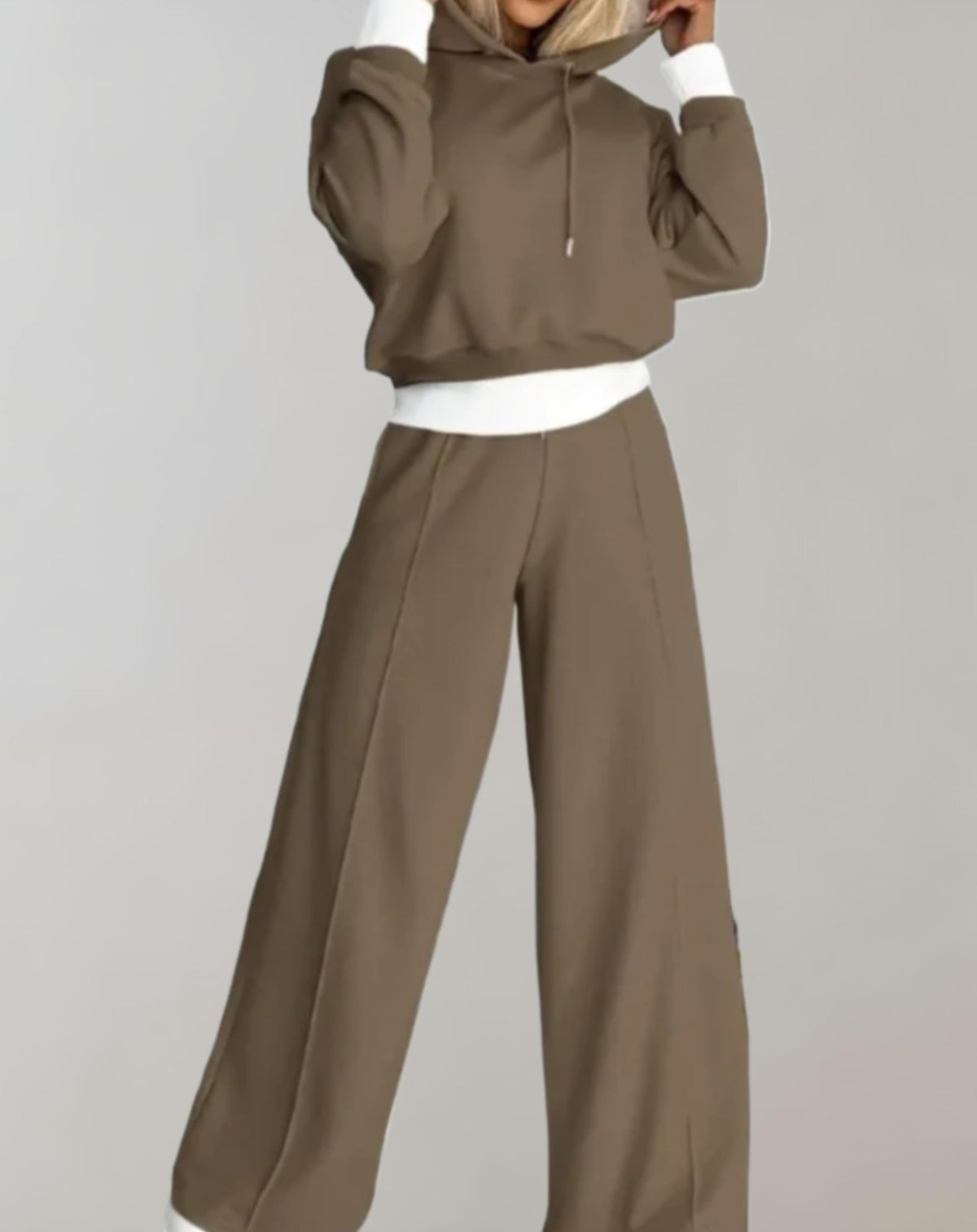 Women's Hoodie Set | Cropped Fit & Wide Leg