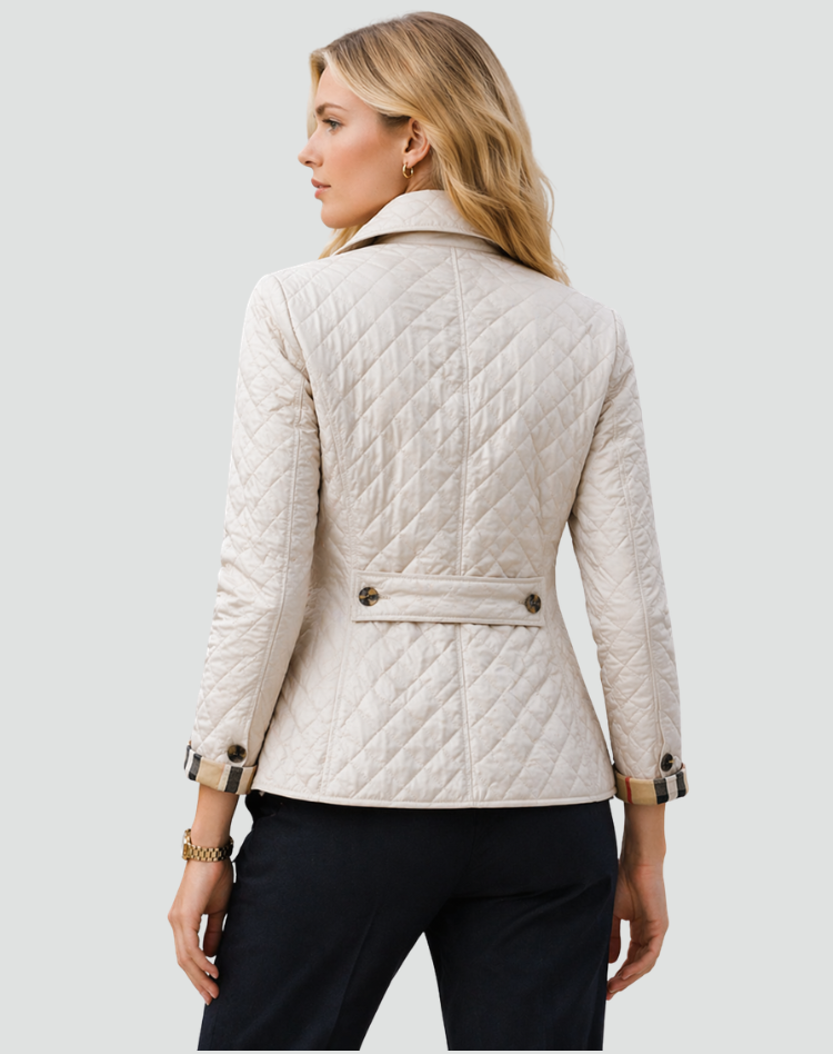 Women's Jacket | Quilted Design & Button Front