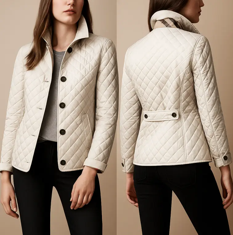 Women's Jacket | Quilted & Stand-Up Collar