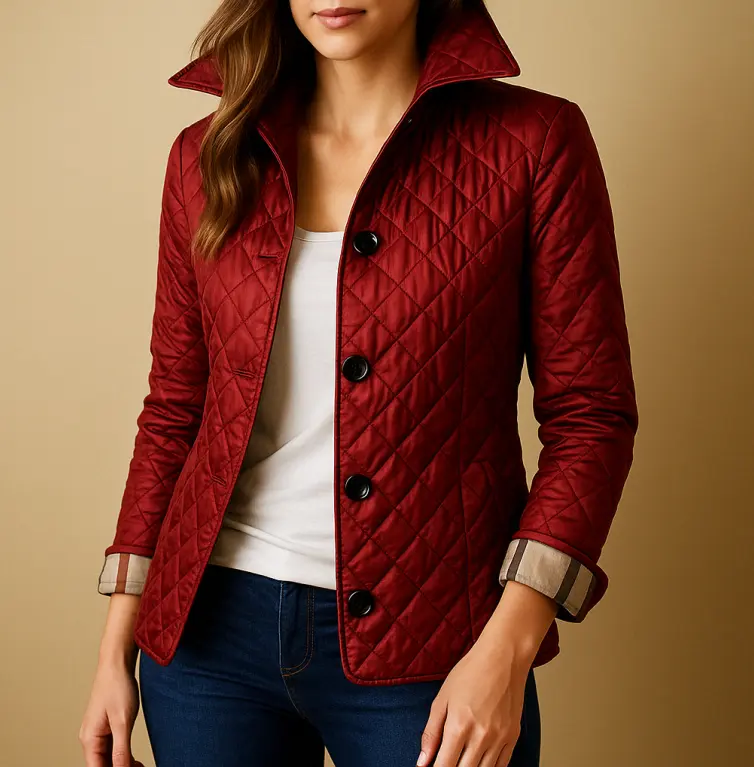 Women's Jacket | Quilted & Stand-Up Collar