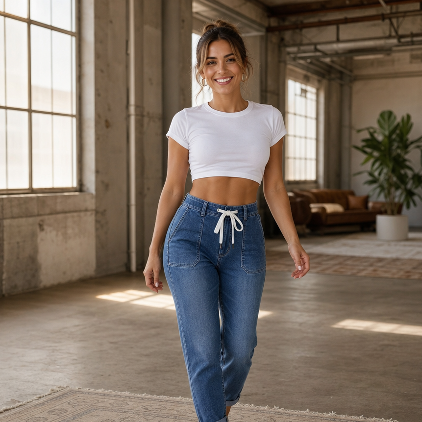 Women's Joggers | Drawstring Waist & Tapered Leg