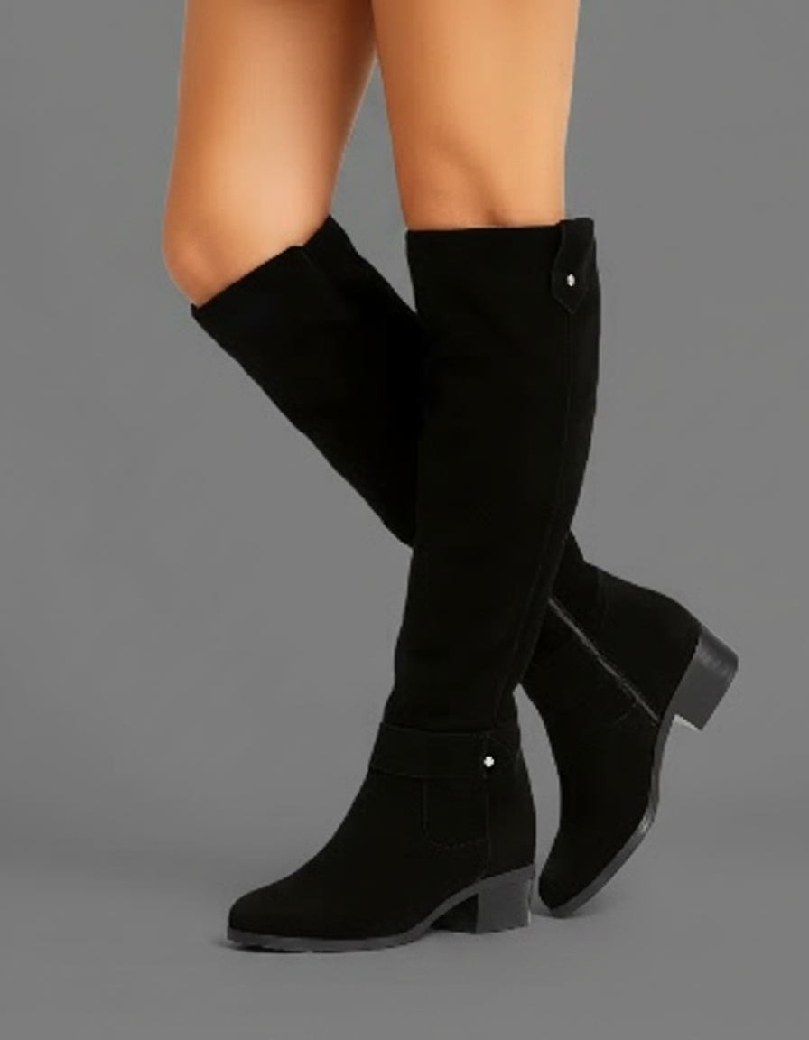 Women's Knee-High Boots | Block Heel & Side Zip