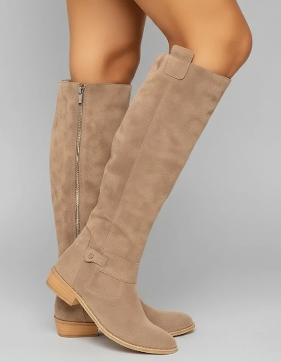 Women's Knee-High Boots | Block Heel & Side Zip