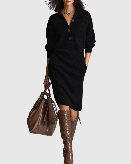Women's Knit Midi Dress | Warm & Elegant