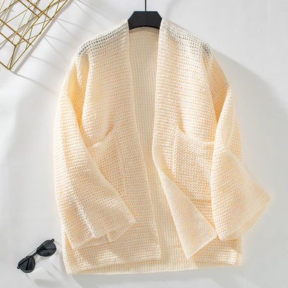 Women's Knitted Cardigan | Open Front & Large Pockets