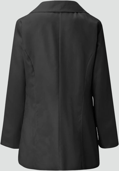 Women's Long Blazer | Classic Lapels & Slimming Fit