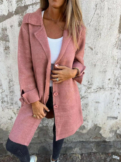 Women's Long Knit Coat | Soft & Warm for Autumn