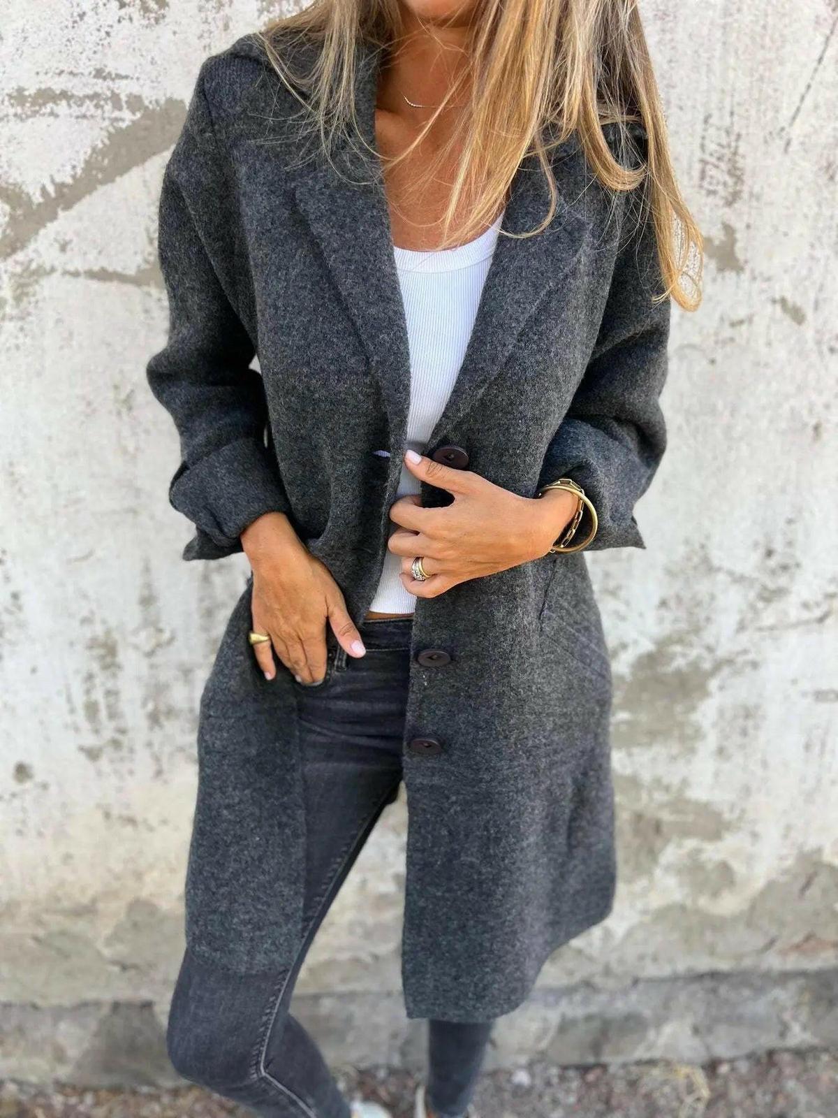 Women's Long Knit Coat | Soft & Warm for Autumn