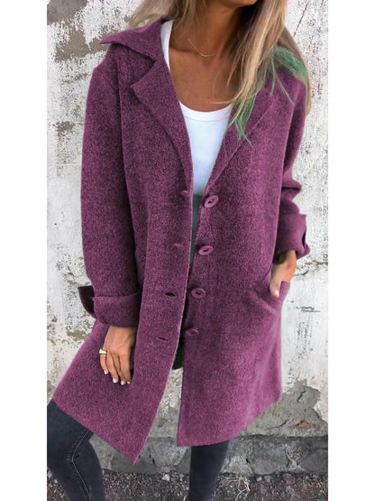 Women's Long Knit Coat | Soft & Warm for Autumn