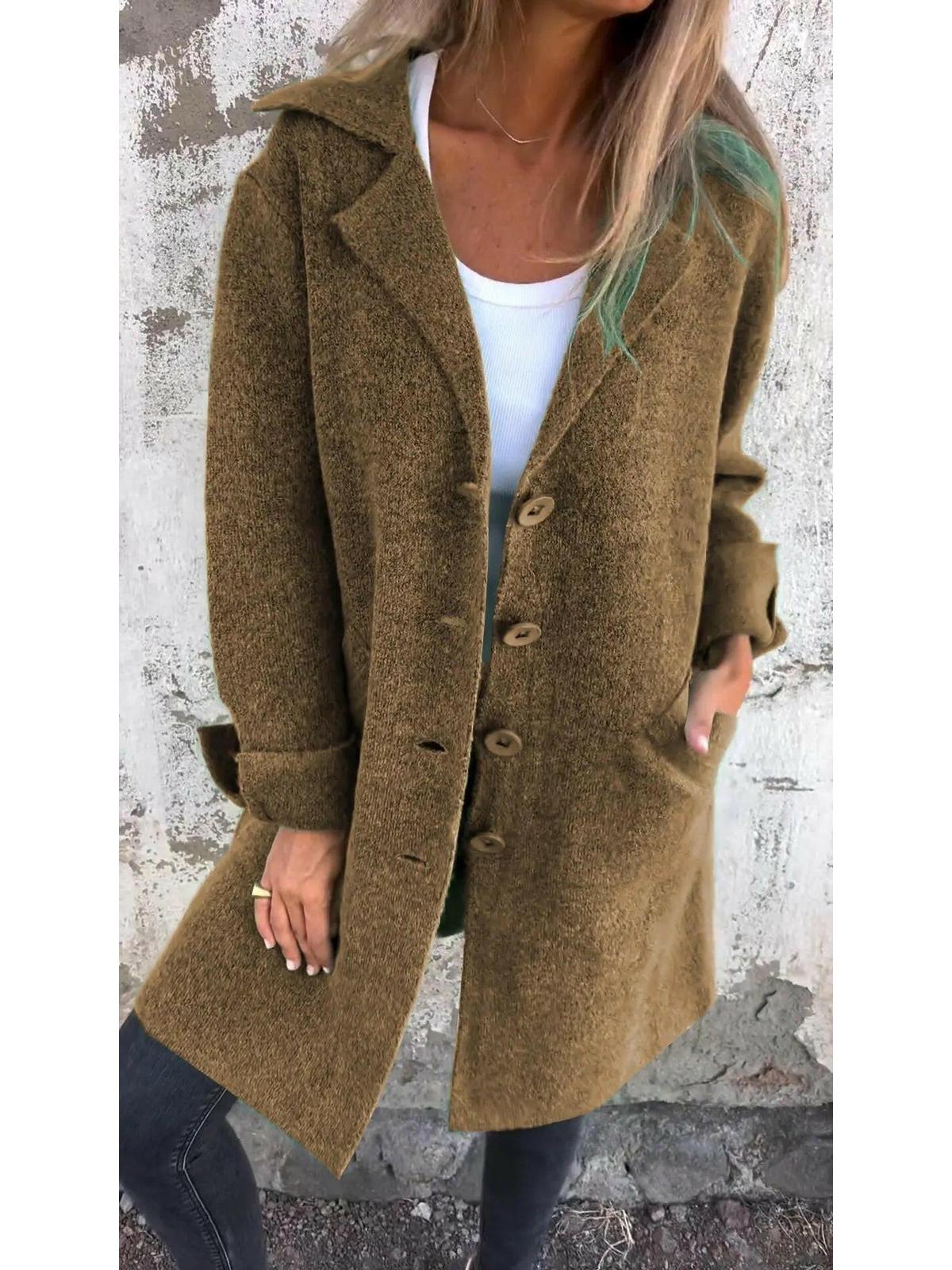 Women's Long Knit Coat | Soft & Warm for Autumn