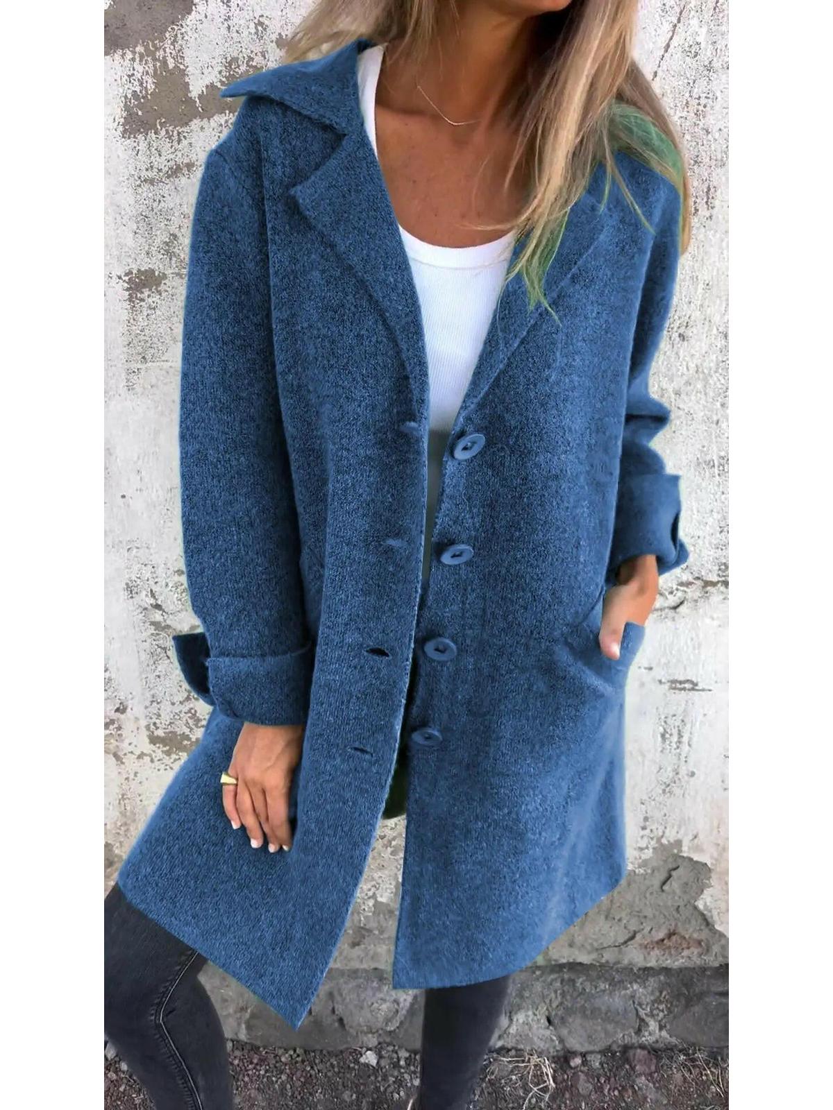 Women's Long Knit Coat | Soft & Warm for Autumn