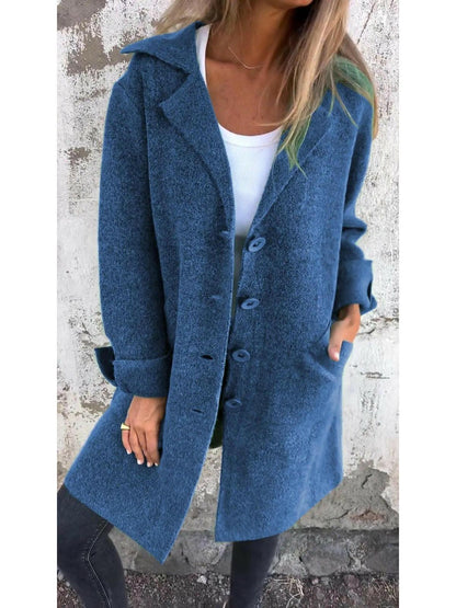 Women's Long Knit Coat | Soft & Warm for Autumn