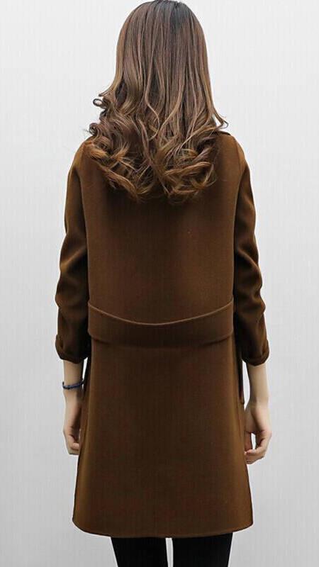 Women's Long Trench Coat | Double-Breasted & Warm