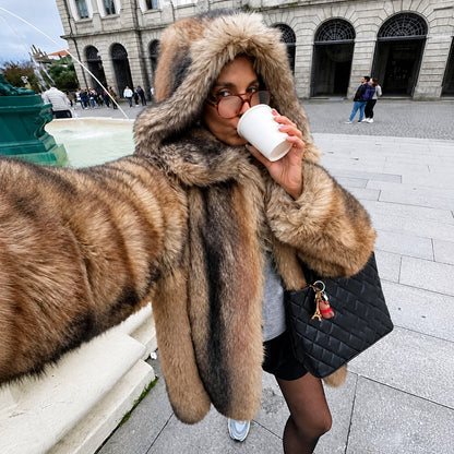 Women's Longline Hooded Coat | Oversized & Warm