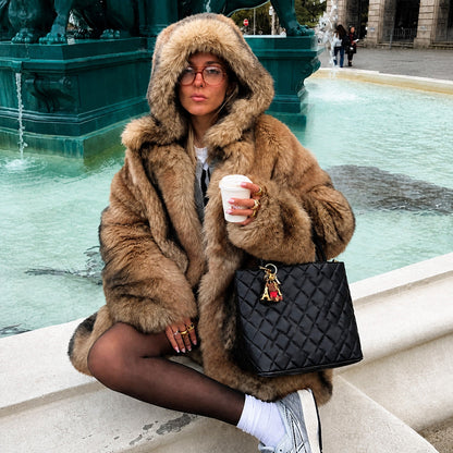 Women's Longline Hooded Coat | Oversized & Warm