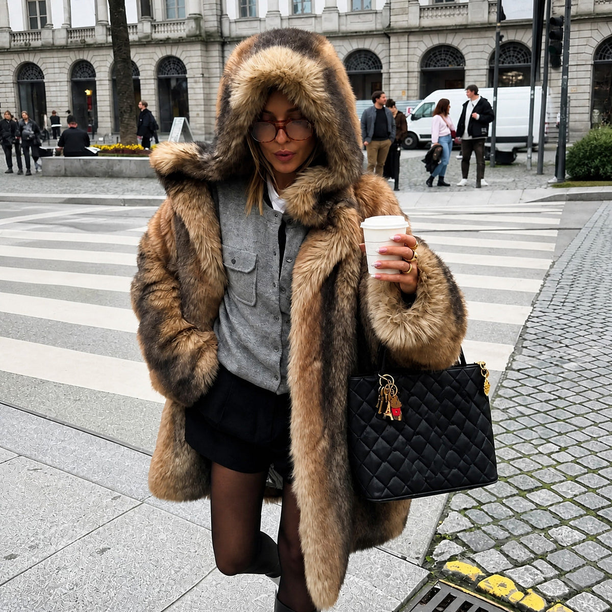 Women's Longline Hooded Coat | Oversized & Warm