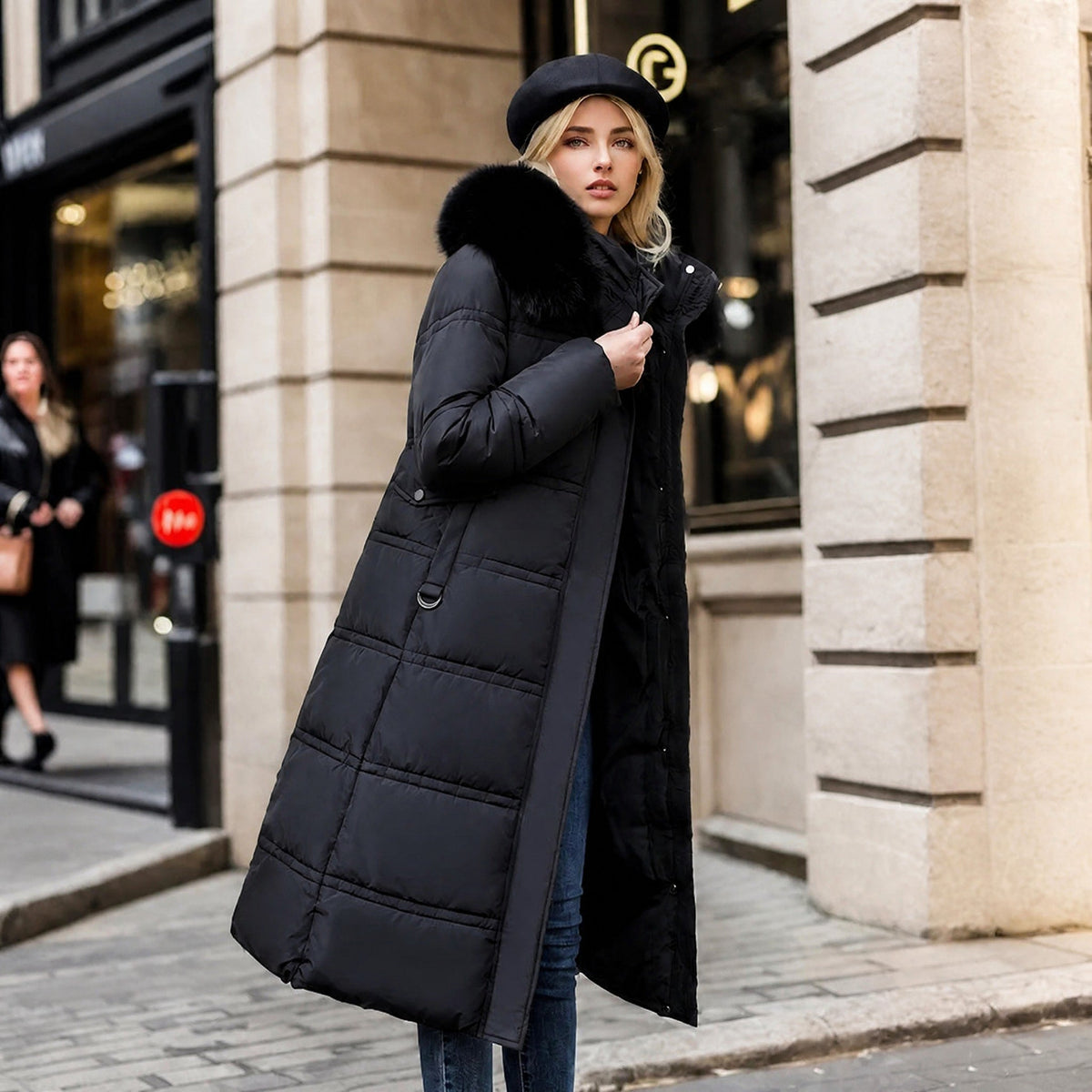 Women's Longline Parka | Hooded & Belted Warmth