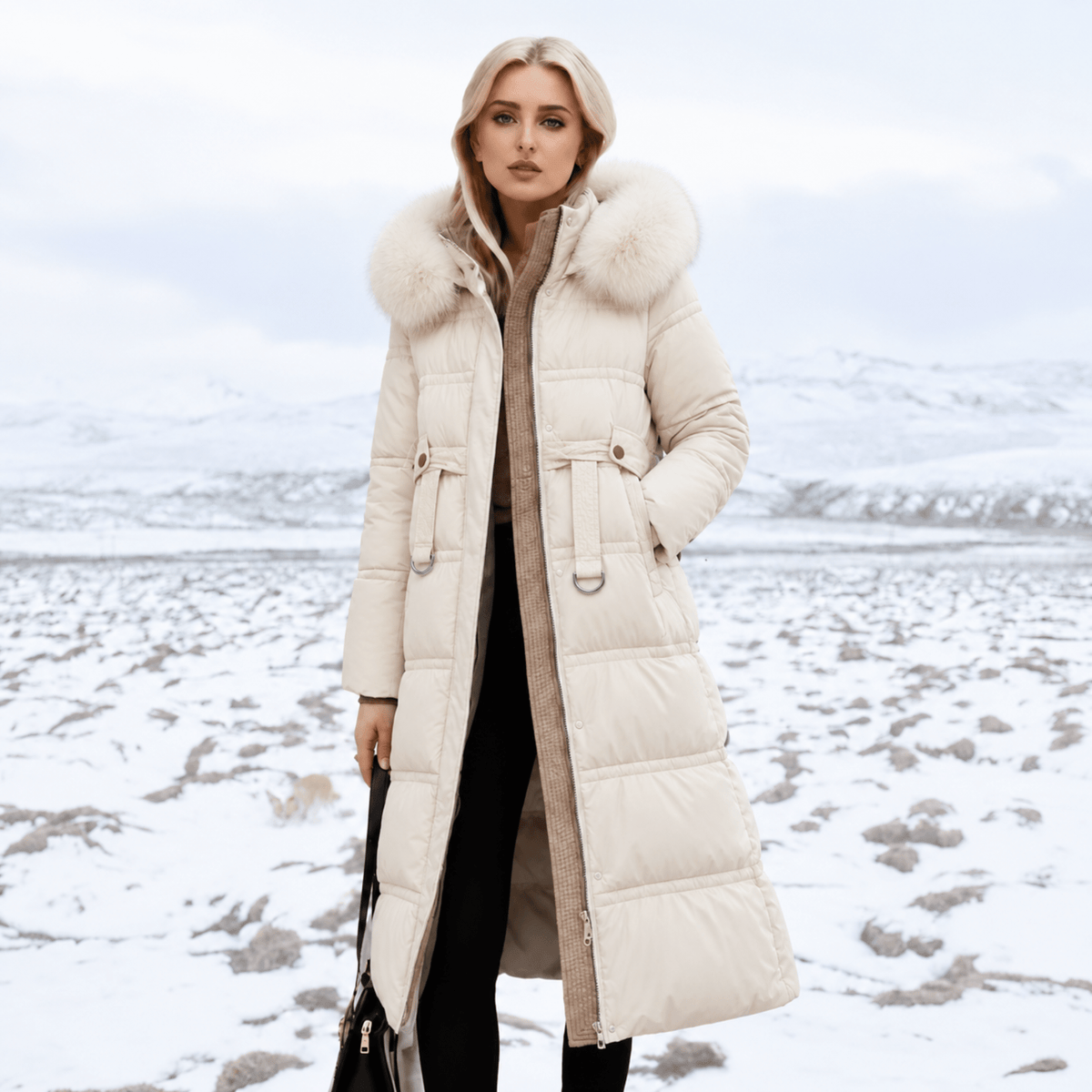 Women's Longline Parka | Hooded & Belted Warmth