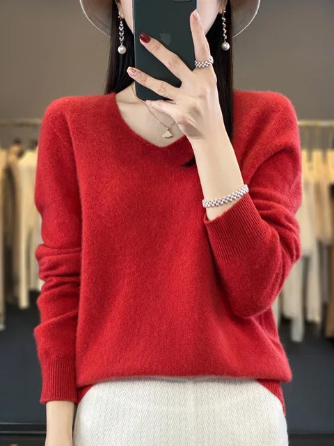 Women's Loose Knit Sweater Relaxed Fit Oversized Jumper
