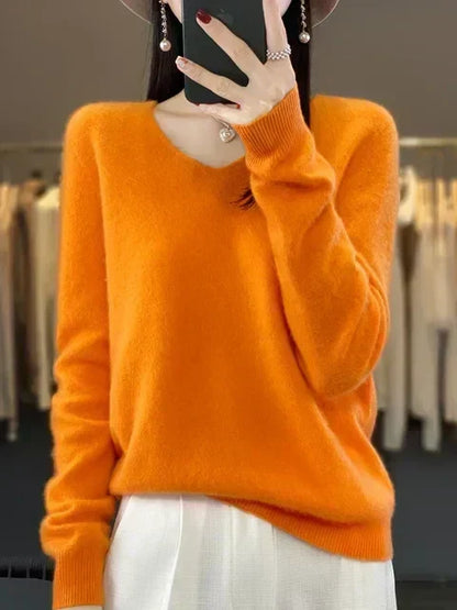 Women's Loose Knit Sweater Relaxed Fit Oversized Jumper