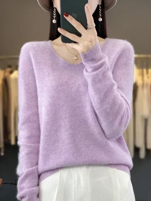 Women's Loose Knit Sweater Relaxed Fit Oversized Jumper