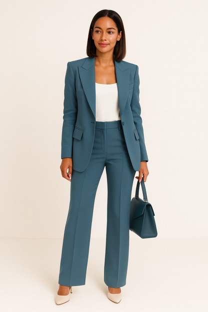 Women's Lounge Set | Tailored Blazer & Straight Leg