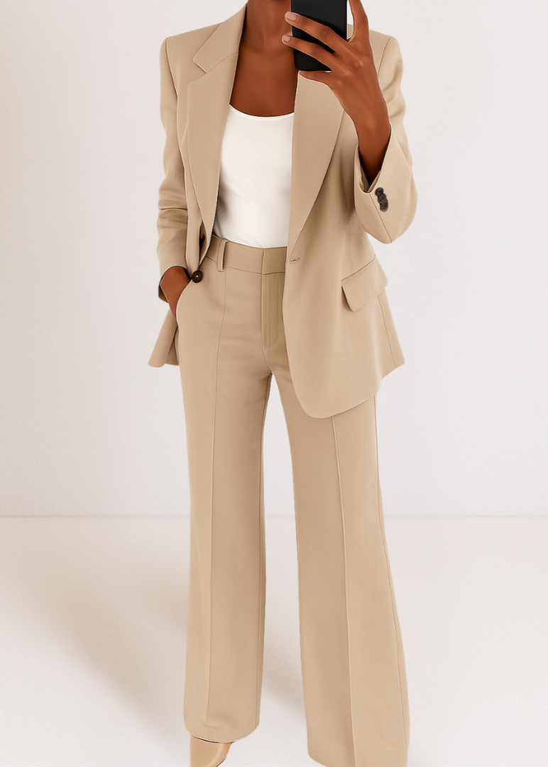 Women's Lounge Set | Tailored Blazer & Straight Leg