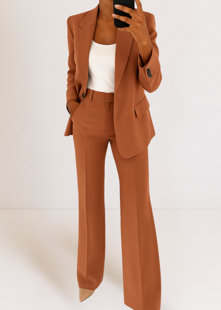 Women's Lounge Set | Tailored Blazer & Straight Leg