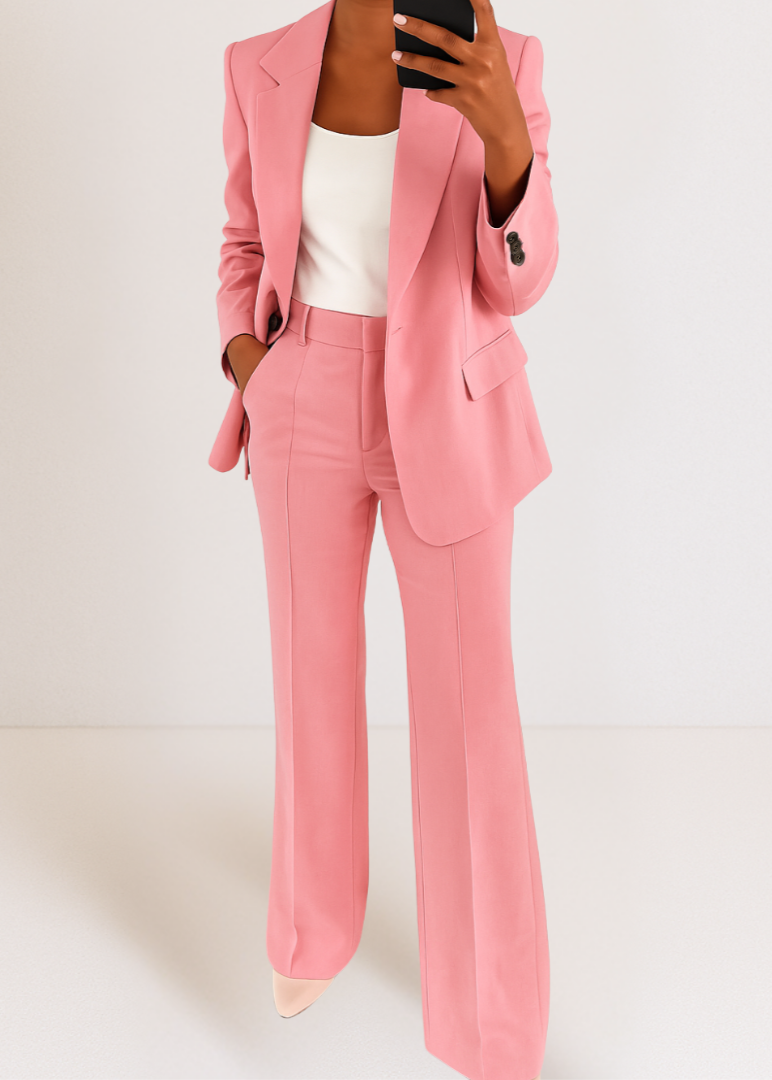 Women's Lounge Set | Tailored Blazer & Straight Leg