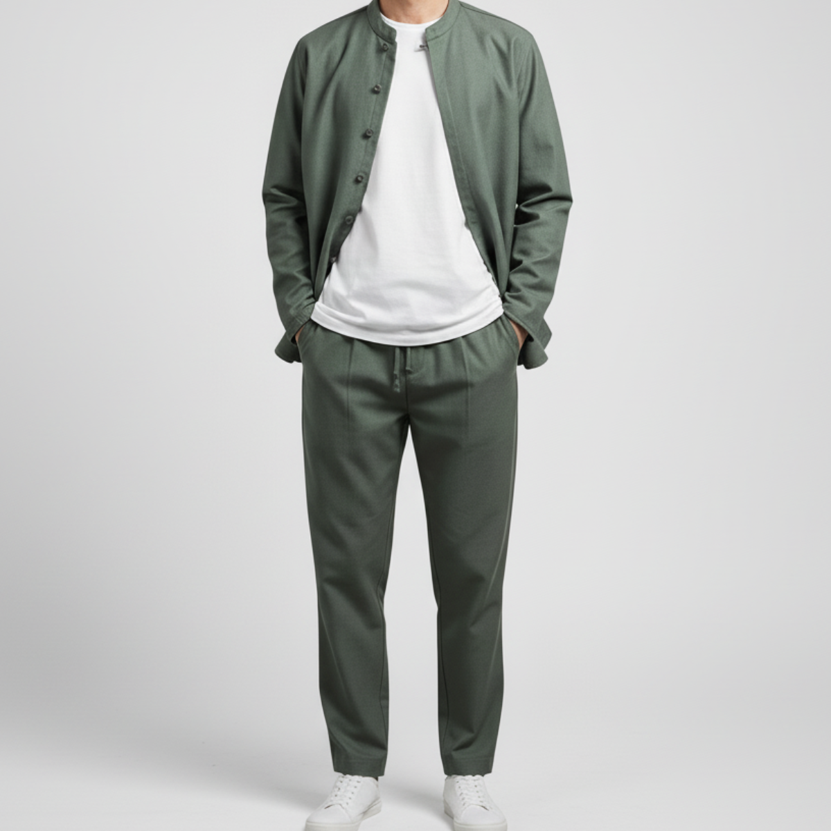 Women's Loungewear Set Relaxed Fit Hook Front with Breathable Knit