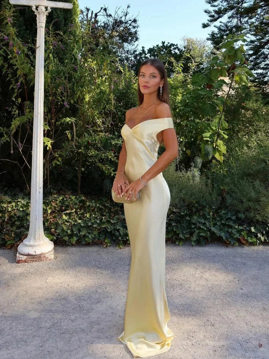 Women's Maxi Dress | Off-Shoulder Elegant Evening Dress