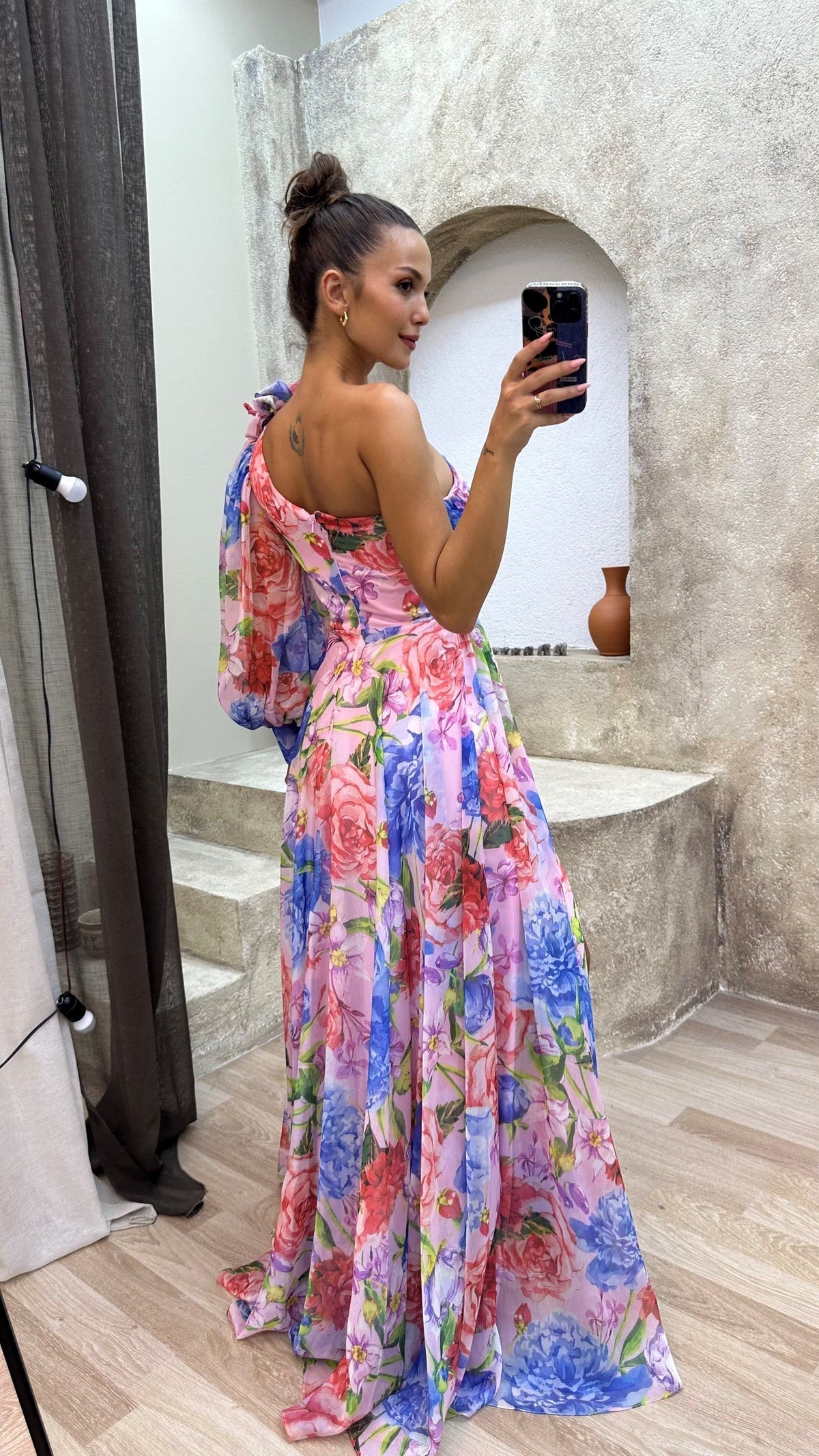 Women's Maxi Dress | One-Shoulder Flowy Design