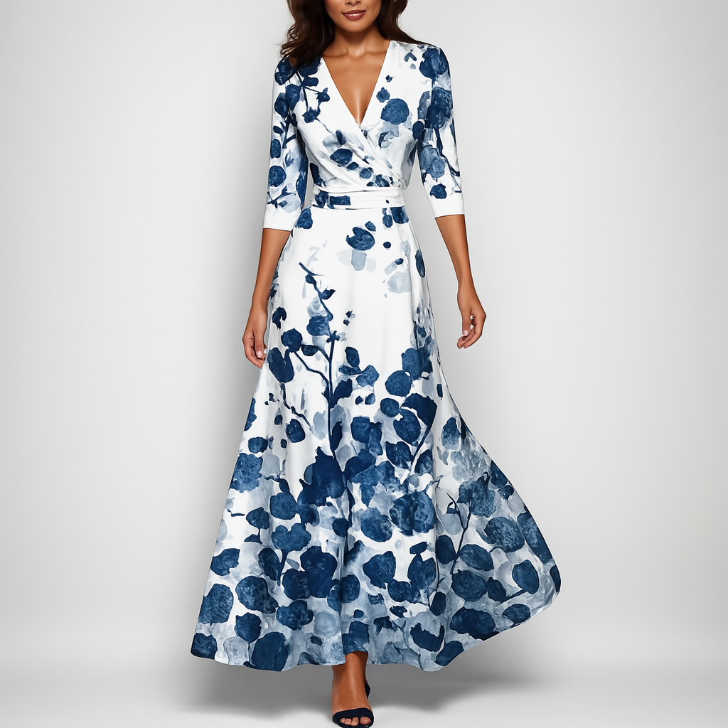 Women's Maxi Dress | V-Neck & Empire Waist