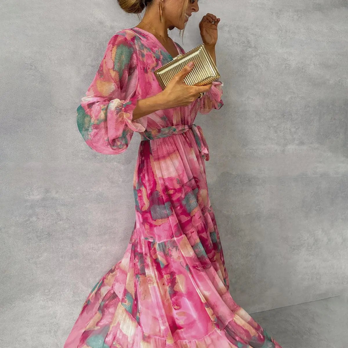 Women's Midi Dress | Belted Wrap & V-Neck
